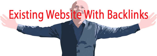 an existing website with backlinks
